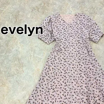 evelyn 원피스 반팔 꽃무늬 원피스 롱 에블린 핑크
