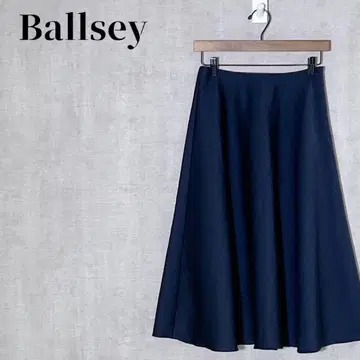 Ballsey 폴리에스터 새틴 서큘러 스커트 네이비 사이즈 32(SS)