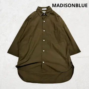 새상품급 매디슨 블루 J.BRADLEY 반팔 코튼 셔츠 카키 S