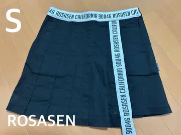 ROSASEN 블랙 플리츠 스커트 S 로사젠 로사센