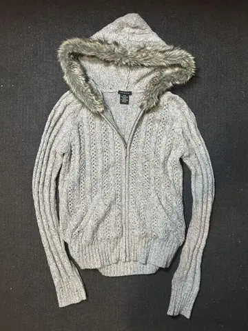 Calvin Klein Jeans 퍼 니트 지퍼 후드티
