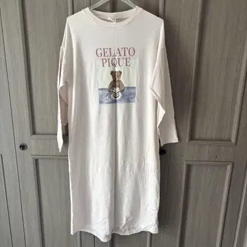 GELATO PIQUE 베어 프린트 긴팔 원피스 젤라또피케