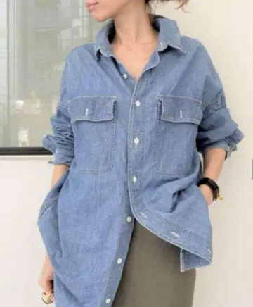 새상품 L'Appartement CHAMBRAY 셔츠 블루