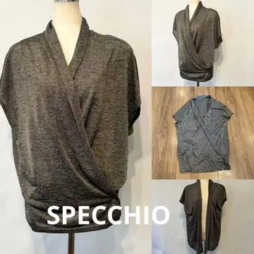 SPECCHIO 스페치오 2way 반팔 카슈쿨 니트 가디건 40