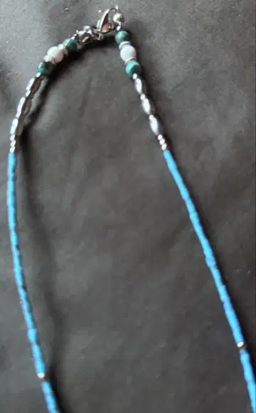 터콰이즈 비즈 목걸이 약 60cm