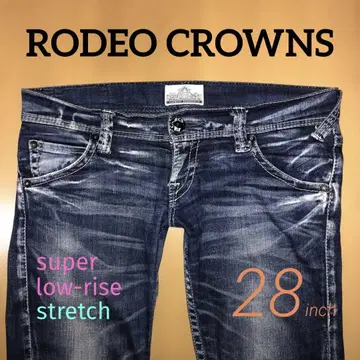 RODEO CROWNS 슈퍼 로우라이즈 데님 스트레치 28inch