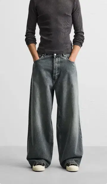 ZARA 슈퍼 배기 핏 청바지