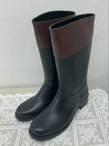 심플 롱 부츠 블랙/브라운