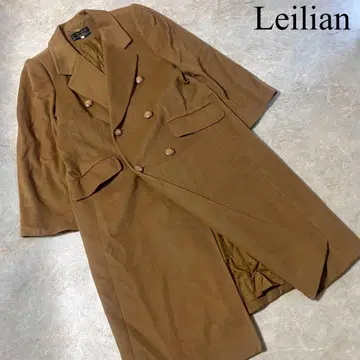 Leilian 레리안 캐시미어 100% 더블 롱 코트 체스터 코트