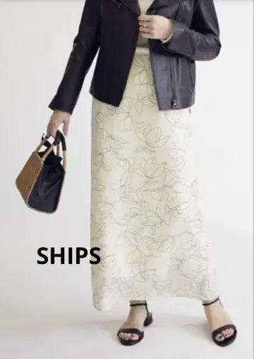 새상품급 SHIPS 플라워 프린트 롱 스커트 정가 14960엔