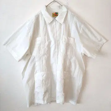 빈티지 쿠바 셔츠 GUAYABERA 집업 쿠바 셔츠