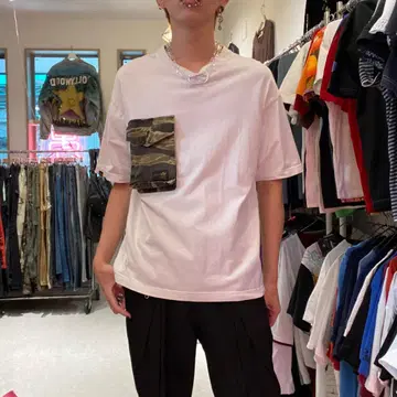 ALPHA INDUSTRIES M 카모플라주 포켓 헤비 웨이트 티셔츠
