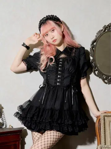 NOEMIE 노에미 레이스업 튤 티어드 셋업