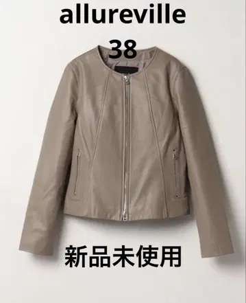 allureville (38) 가죽 크루넥 자켓