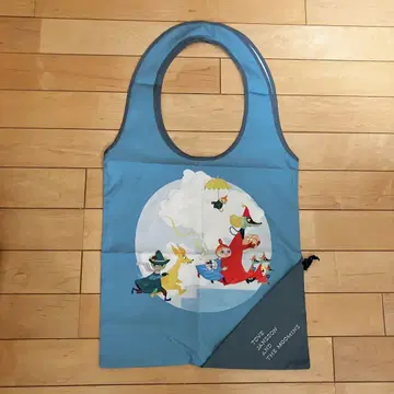 [미사용 새상품] 토베 얀손과 무민 전시회 moomin 무민 에코백 파랑