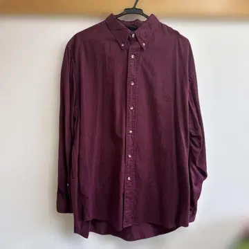 nautica 버건디 긴팔 셔츠