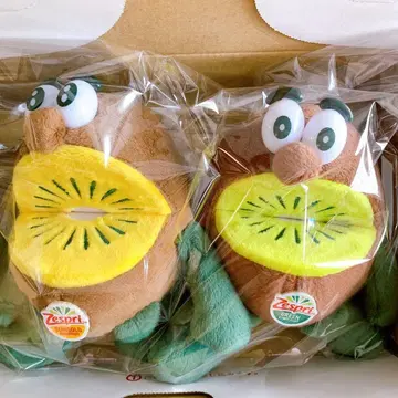 Zespri 제스프리 키위브라더스 키링 타입 봉제 인형 2개입