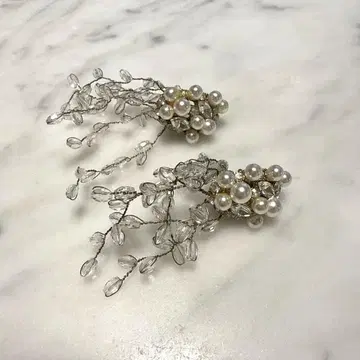 ZARA 결혼식 경사 엘레강트 펄 크리스탈 귀걸이