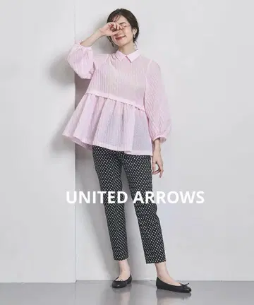 UNITED ARROWS 에어리 자카드 2WAY 블라우스