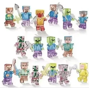 Minecraft풍 블록형 피규어 세트 레고 호환