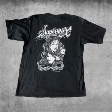 90s SuperMax Mr.Cartoon Oneita Black L