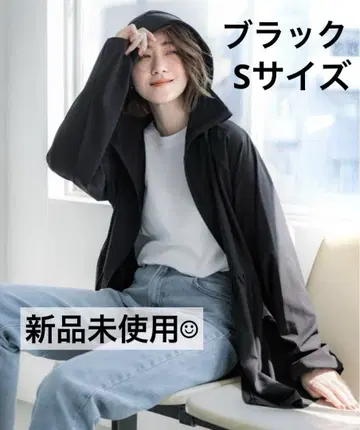 coca UV 컷 후드티 블랙 S 사이즈