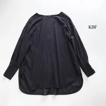 3607 KBF 백 오픈 코튼 보일 블라우스 긴팔 셔츠