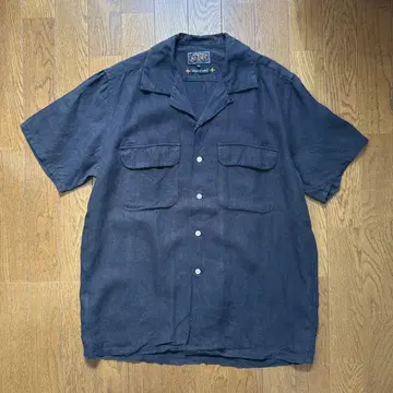 BEAMS 블랙 반팔 셔츠