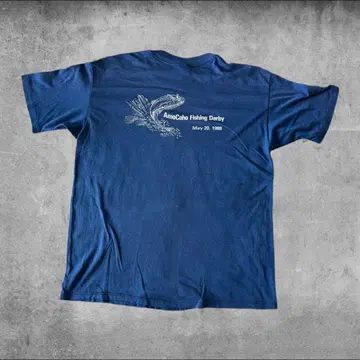 80s Fishing Darby Stedman Navy XL