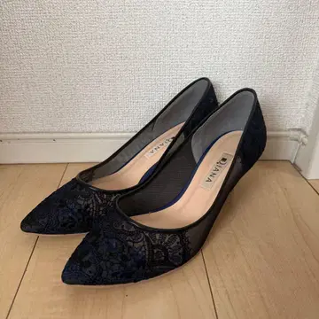 DIANA 네이비 레이스 펌프스 23cm