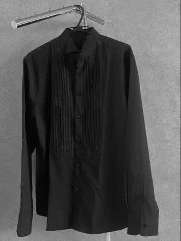 [새상품급] 윙카라 셔츠 블랙 피로연 신랑