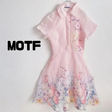 새상품급 MOTF 꽃무늬 플레어 원피스 XS 핑크 봄/여름