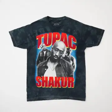 [즉발] 2PAC 반팔 티셔츠 타이다이 패턴 네이비 M 1801