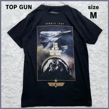 새상품급 TOPGUN 탑건 티셔츠 블랙 M 반팔