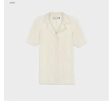 아틀리에나인 atelier nain 플리츠 반팔 블라우스 아이보리