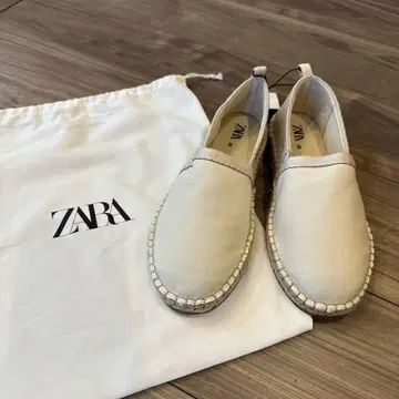 새상품 ZARA 자라 주트 직조 신발