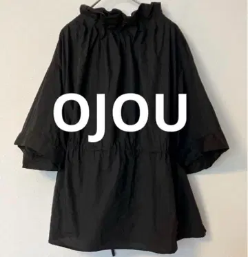 [OJOU] 오죠우 7부 블라우스 블랙 새상품