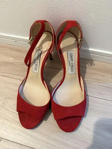 JIMMY CHOO 스웨이드 하이힐 37.5