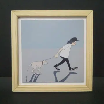 하나이 유스케 키리누키 (21 x 21 우드 프레임 포함) 산책 개
