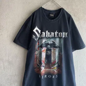 Sabaton 히어로즈 투어 T셔츠 L 블랙