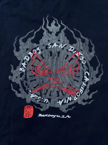 레어 Y2K BAD BOY 빅 자수 오버 사이즈 티셔츠