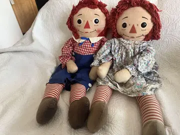 래거디 앤&앤디 페어 빈티지 빨간 머리 인형 2개 세트