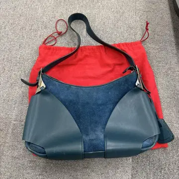 BALLY 네이비 및 파랑 가죽 핸드백