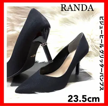 RANDA 란다 비쥬 힐 글리터 펌프스 핀힐 블랙