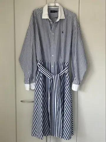 POLO RALPH LAUREN 롱 셔츠 원피스 14 스트라이프