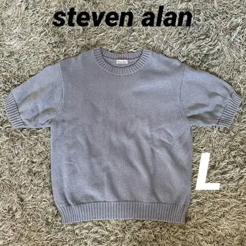 steven alan 크루넥 반팔 니트 썸머 니트 민트 그린 L