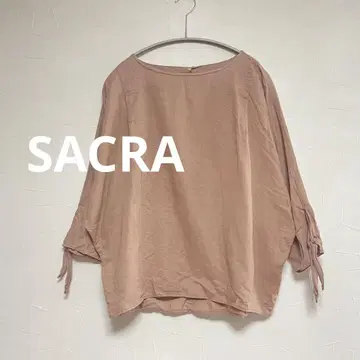 사쿠라 SACRA 블라우스 상의 핑크 베이지 여성용 M