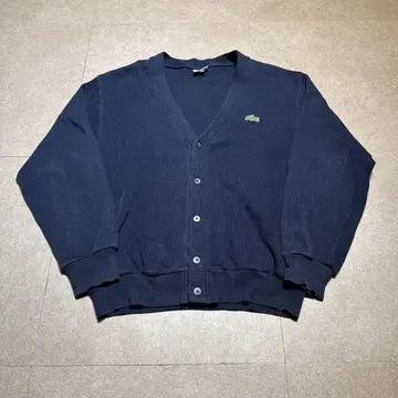 Lacoste 가디건 코튼 니트 스웨터 네이비 4