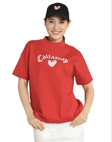 러브 캘러웨이 callaway 반팔 티셔츠 빨간색
