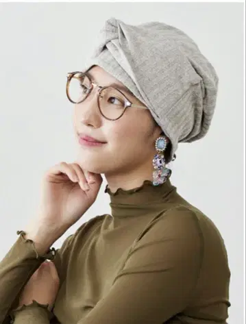 키스마이라이프 의료용 모자 터번 그레이 라이트 그레이